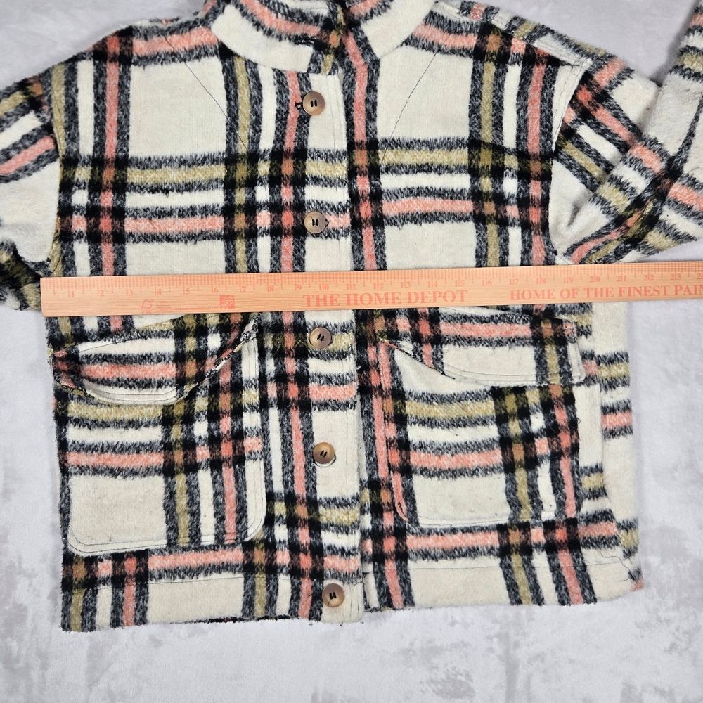 Bagatelle pastel plaid shacket Womens M Jacket Soft Comfortable Warm - Picture 8 of 14